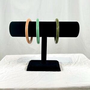 Vintage 60s Set of 3 Bakelite Lucite Acrylic Bangle Bracelets Stackable
